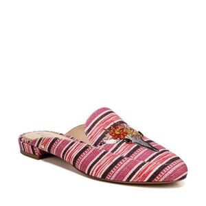 Sam Edelman Size 5.5 Womens Jillian Southwest Applique Mule in Mulberry Pink Red